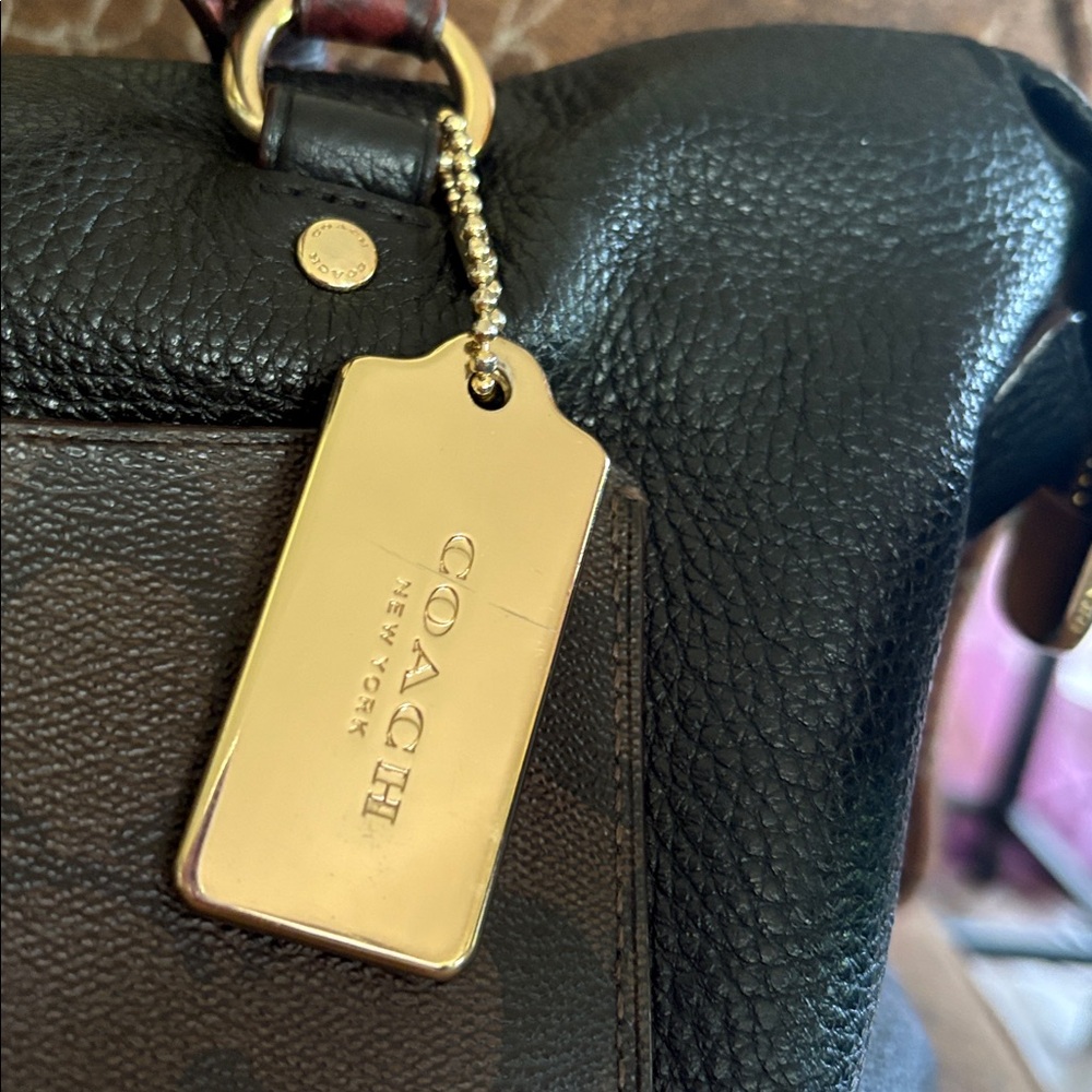 Black Brown Python Coach Bag - image 7